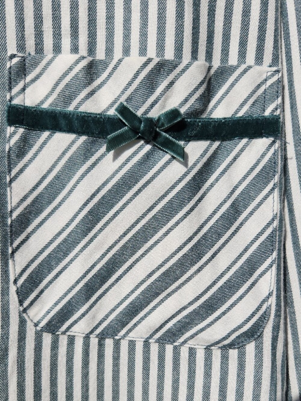 PINK Victoria's Secret White & Dark Green Striped Button-Down Shirt - Picture 2 of 5